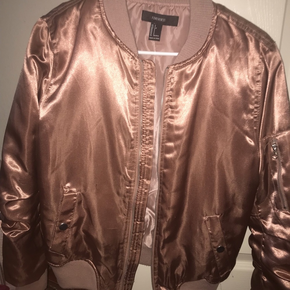 Forever 21 mauve bomber jacket